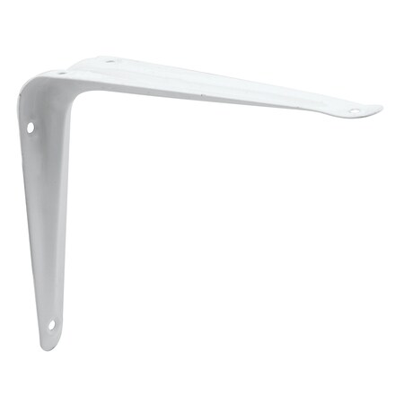 Prime-Line Shelf Bracket, 3/16in. x 12in. x 8in., Steel, White Enamel Finish 2 Pack MP11292-2
